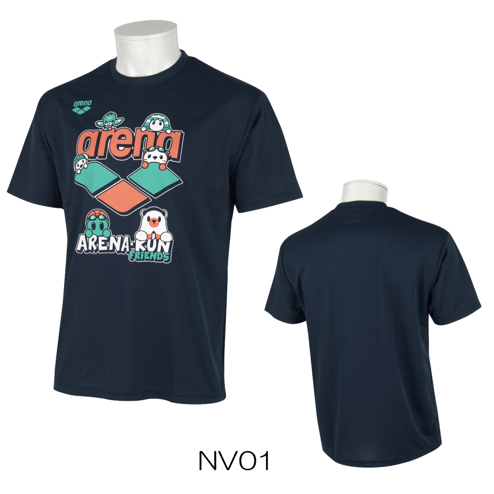 アリーナ ARENA Tシャツ アリーナ君 ヒカリオリジナル 半袖 ユニセックス メンズ レディース スポーツアパレル トレーニング 水泳 AS5SHTH2UB | アリーナ | 02
