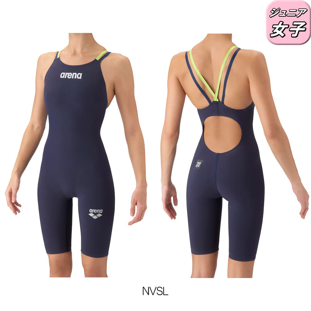 アリーナ ARENA 競泳水着 ジュニア女子 WA承認モデル ダブルストラップ AQUAFORCE FUSION-ONE レーシングワンピーススパッツ オープンバック AS6SRC11G | アリーナ | 04