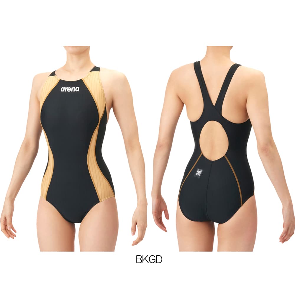 アリーナ ARENA 競泳水着 レディース WA承認モデル AQUA RACING ECO AQUA STRIPE-D レーシングワンピース オープンバック 2026年春夏 AS6SRC52L | アリーナ | 04