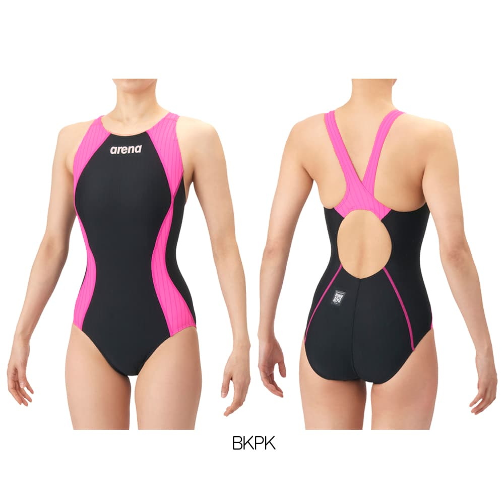 アリーナ ARENA 競泳水着 レディース WA承認モデル AQUA RACING ECO AQUA STRIPE-D レーシングワンピース オープンバック 2026年春夏 AS6SRC52L | アリーナ | 03