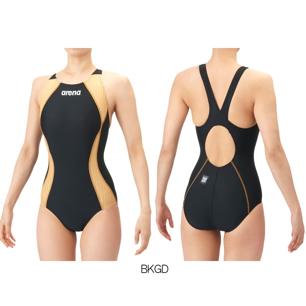 アリーナ ARENA 競泳水着 レディース WA承認モデル AQUA RACING ECO AQUA STRIPE-D レーシングワンピース オープンバック 2026年春夏 AS6SRC53L | アリーナ | 04