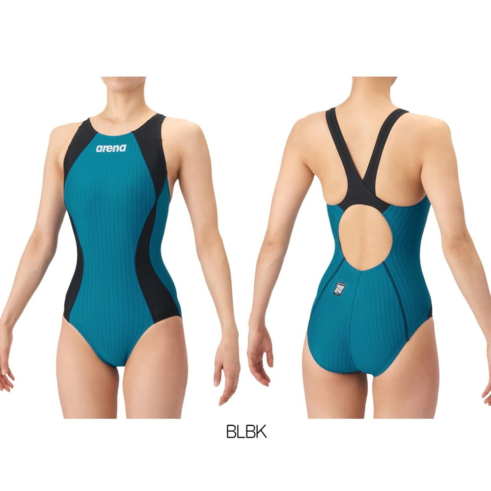 アリーナ ARENA 競泳水着 レディース WA承認モデル AQUA RACING ECO AQUA STRIPE-D レーシングワンピース オープンバック 2026年春夏 AS6SRC53L | アリーナ | 05