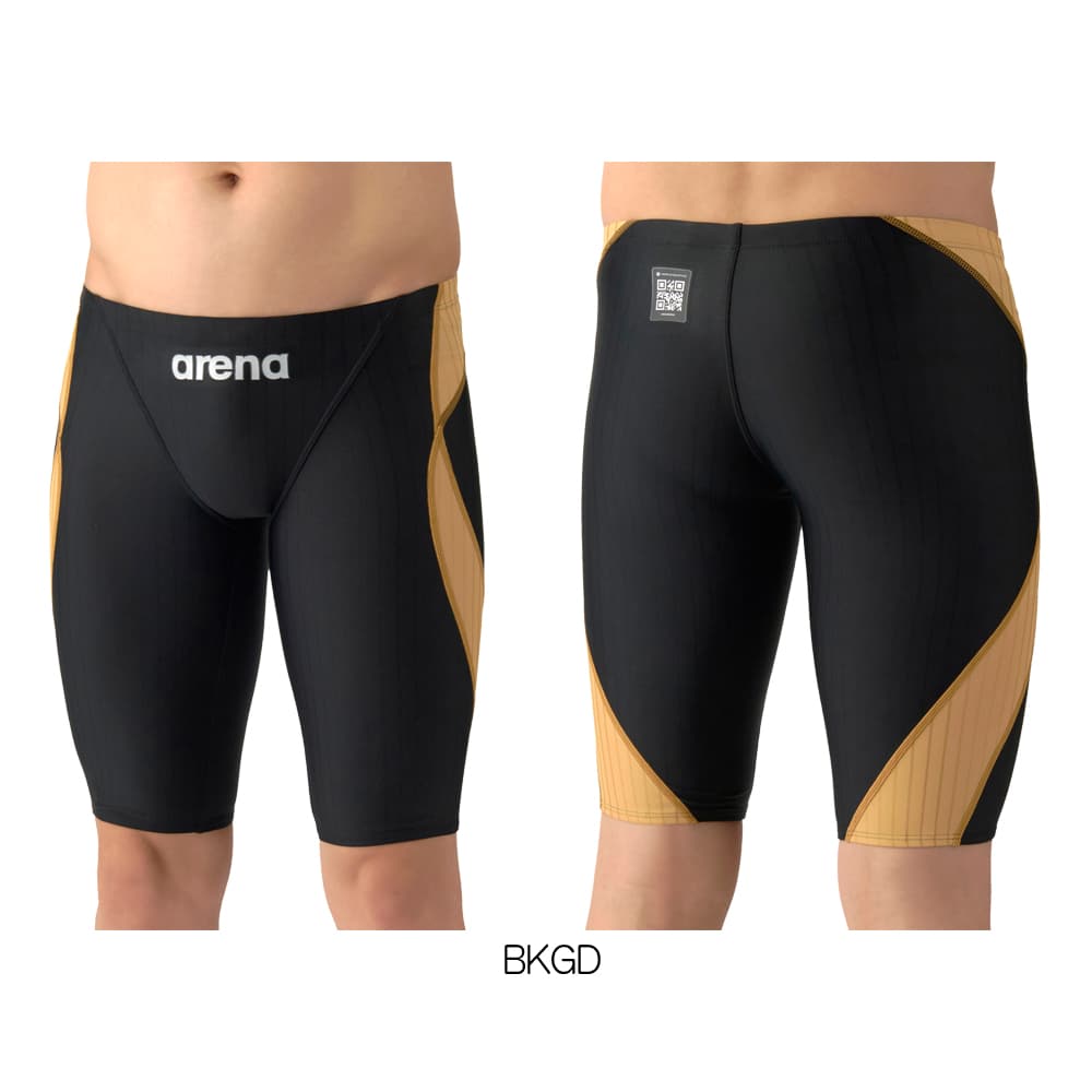 アリーナ ARENA 競泳水着 メンズ WA承認モデル AQUA RACING ECO AQUA STRIPE レーシングスパッツ ハーフレッグ 2026年春夏 AS6SRC55M | アリーナ | 03