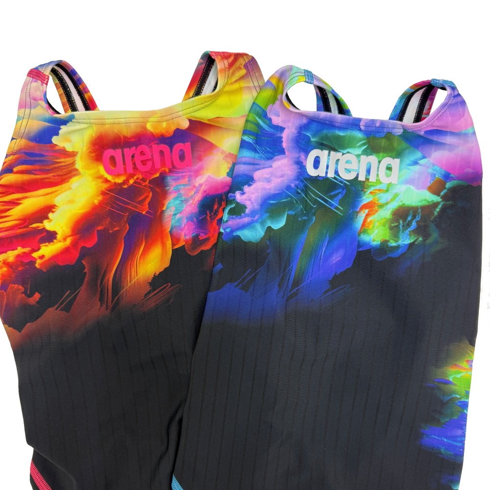 アリーナ ARENA 競泳水着 レディース WA承認モデル AQUA RACING ECO AQUA STRIPE-D STORM CLOUDS レーシングワンピース オープン 2026年春夏 AS6SRC71L | アリーナ | 10