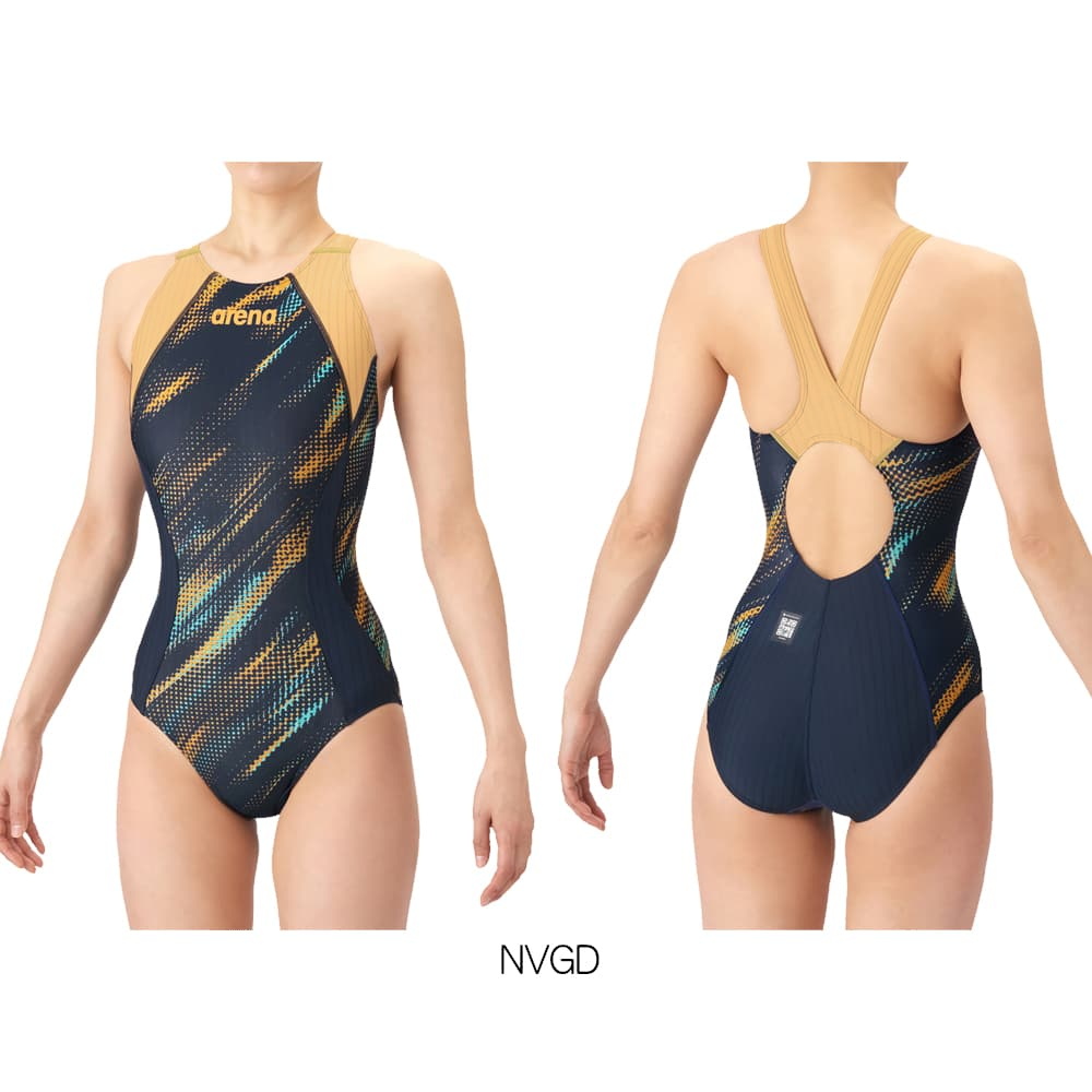 アリーナ ARENA 競泳水着 レディース WA承認モデル AQUA RACING ECO AQUA STRIPE-D レーシングワンピース オープンバック 2026年春夏 AS6SRC79L | アリーナ | 03