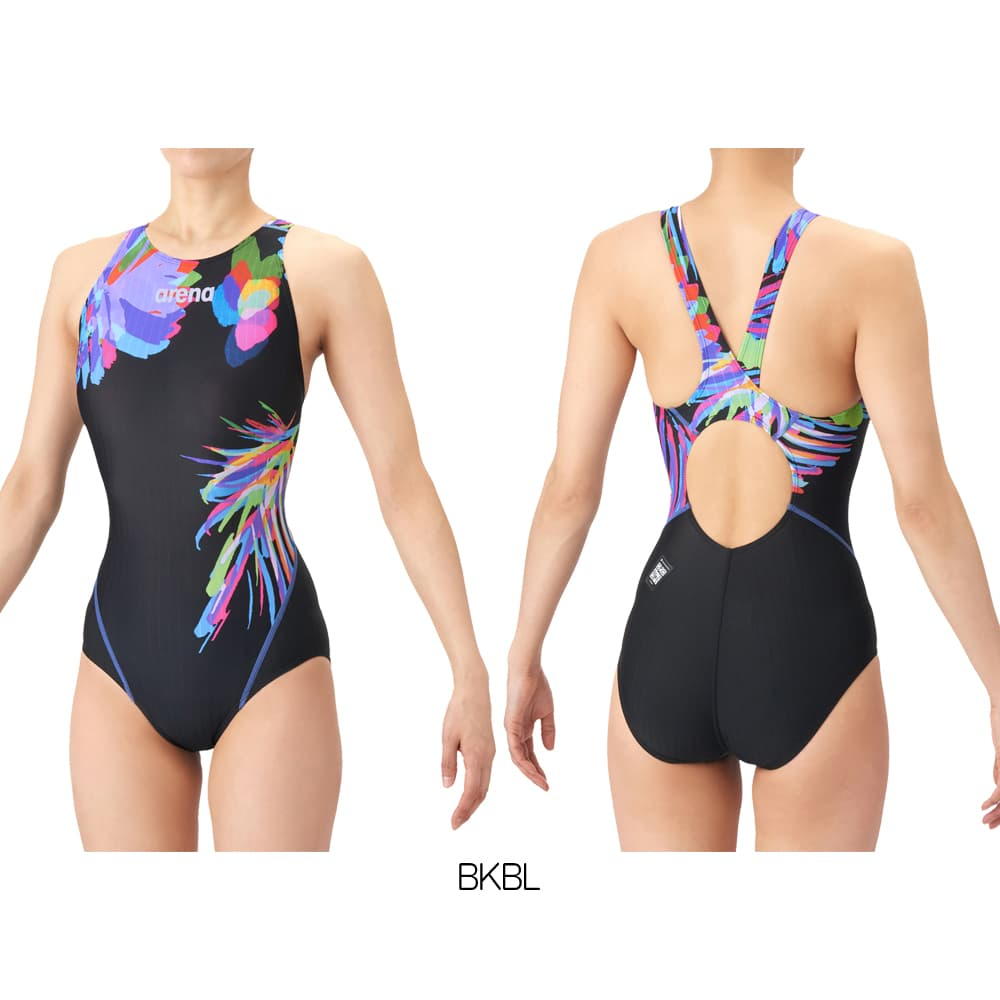 アリーナ ARENA 競泳水着 レディース WA承認モデル AQUA RACING ECO AQUA STRIPE-D レーシングワンピース オープンバック 2026年春夏 AS6SRC85L | アリーナ | 02