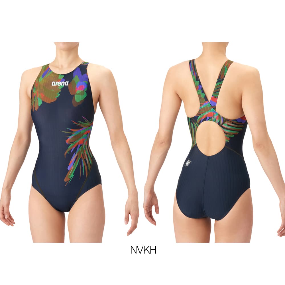 アリーナ ARENA 競泳水着 レディース WA承認モデル AQUA RACING ECO AQUA STRIPE-D レーシングワンピース オープンバック 2026年春夏 AS6SRC85L | アリーナ | 03