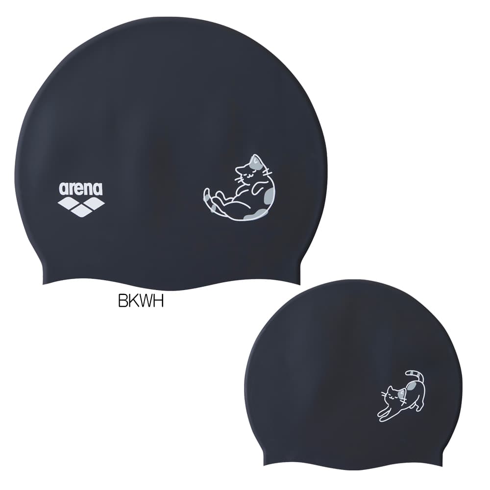 アリーナ（arena） 水泳 シリコーンキャップ ネコ シリコンキャップ