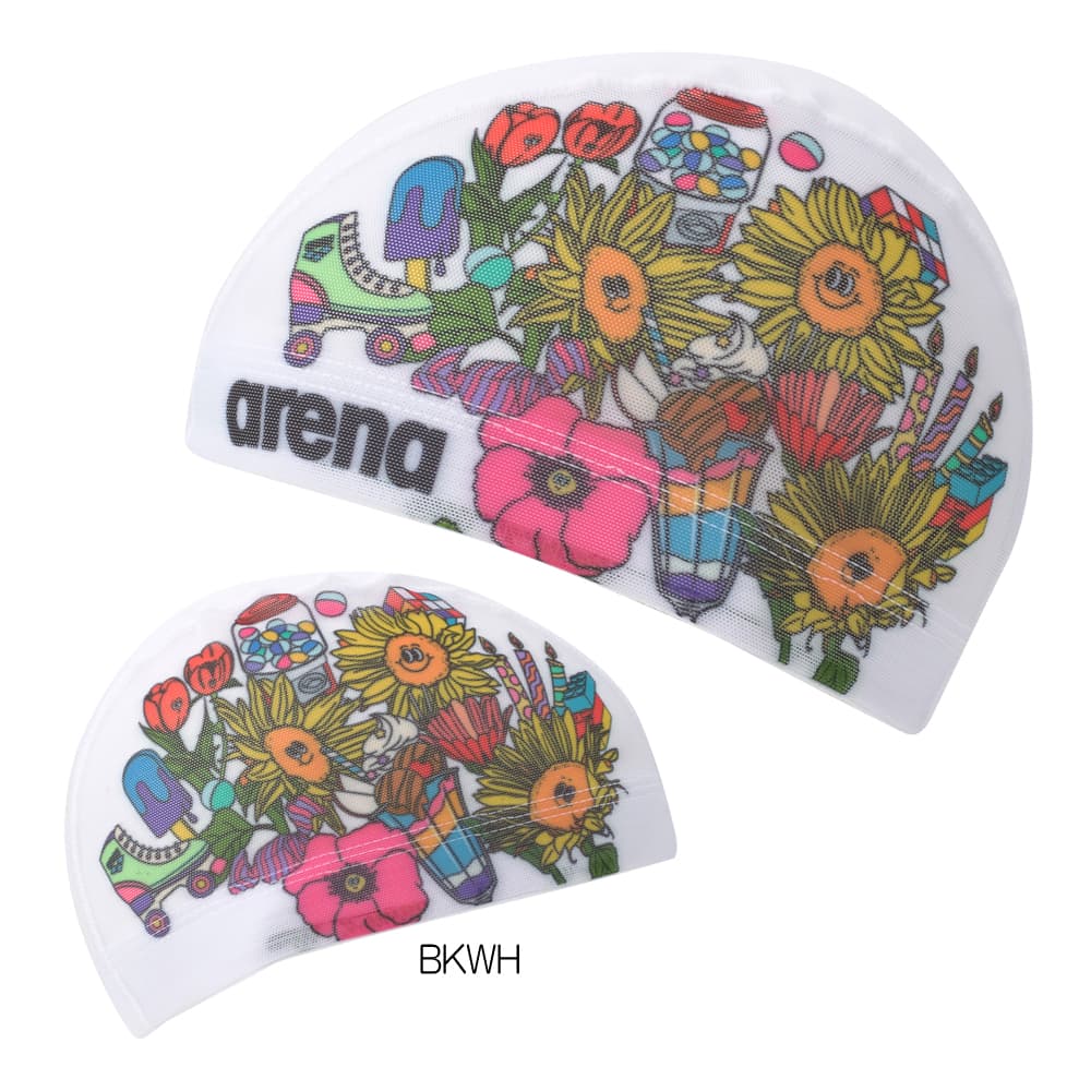 アリーナ（arena） 水泳 FUN GRAPHICS メッシュキャップ スイム