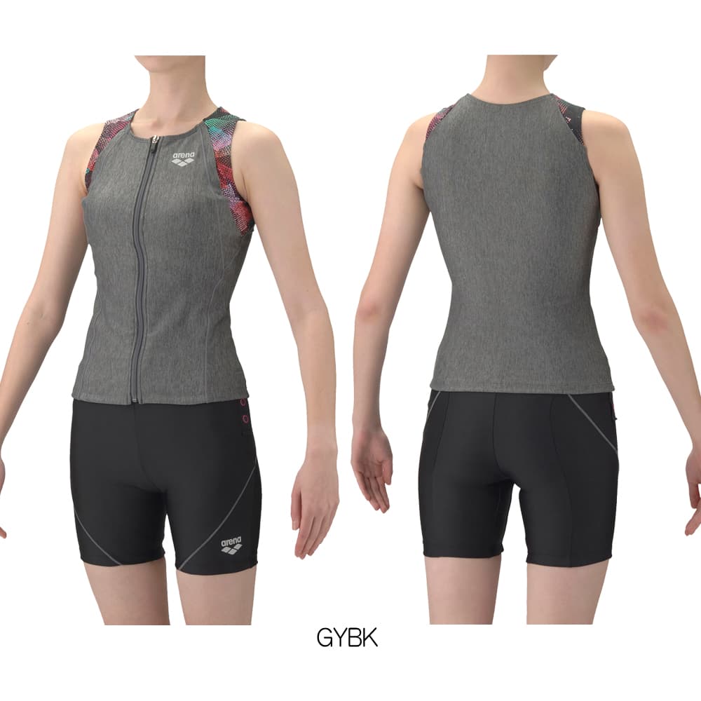 アリーナ（arena） フィットネス水着 レディース すらっとセパ モク