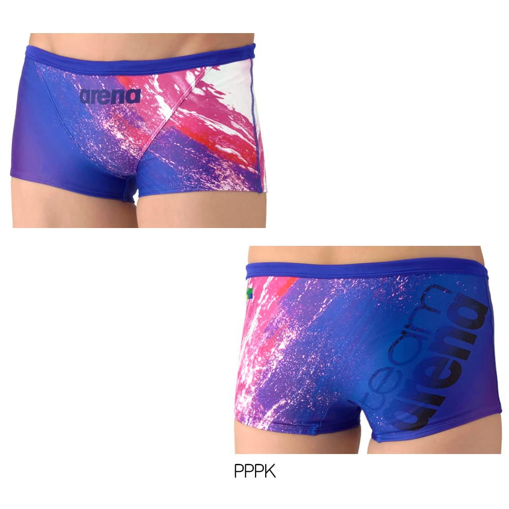 arena 水着 競パン ss パープル　レッド　2着 アリーナ（arena） 競泳水着 練習用水着 メンズ タフスーツ タフスキン