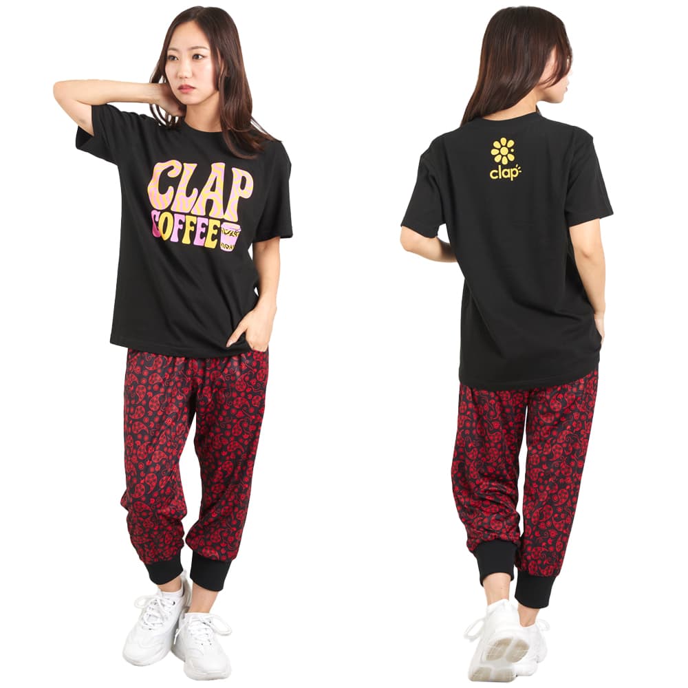 9月新作タグ付き新品❗️イージーパンツクラップclapZUMBA クラップ CLAP ペイズリークラップ イージー レディース クロップド