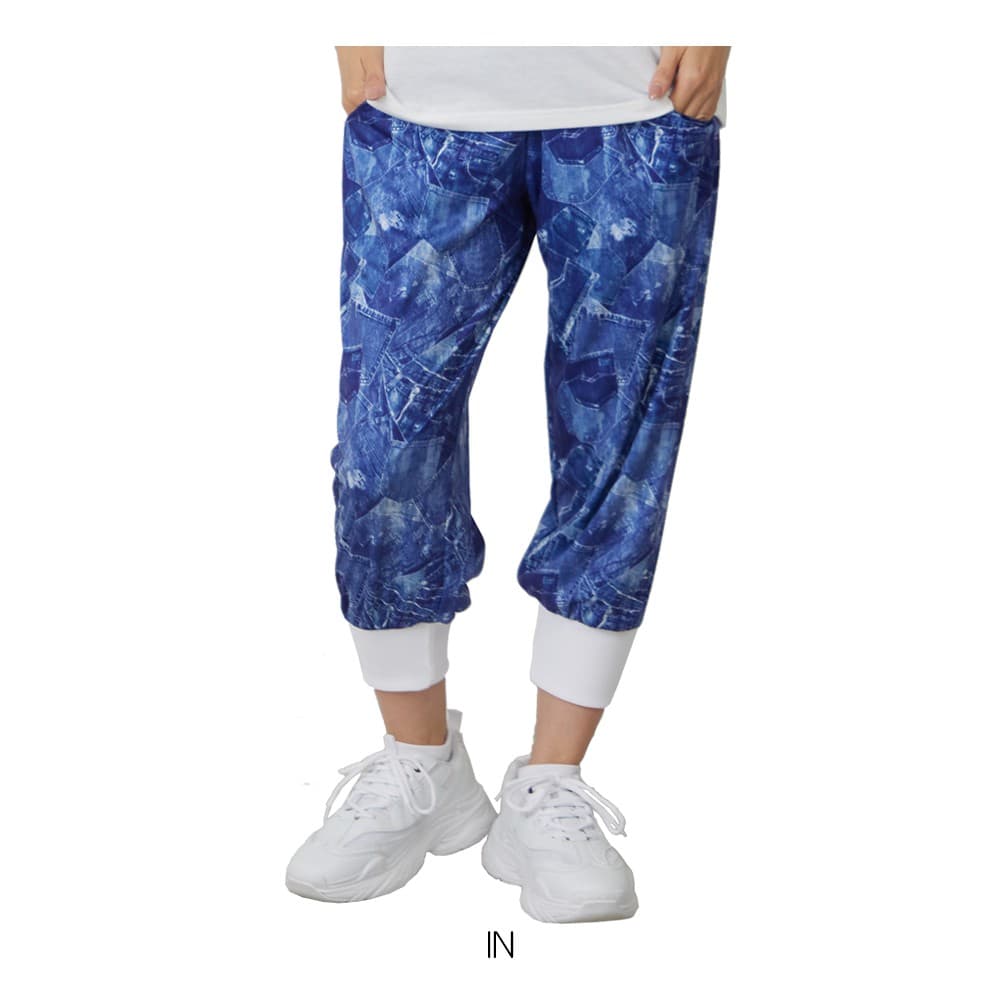 clapクラップ12月新作 定価11,660円デニムポケット クロップドパンツ clap（クラップ） デニムポケット イージー レディース クロップド