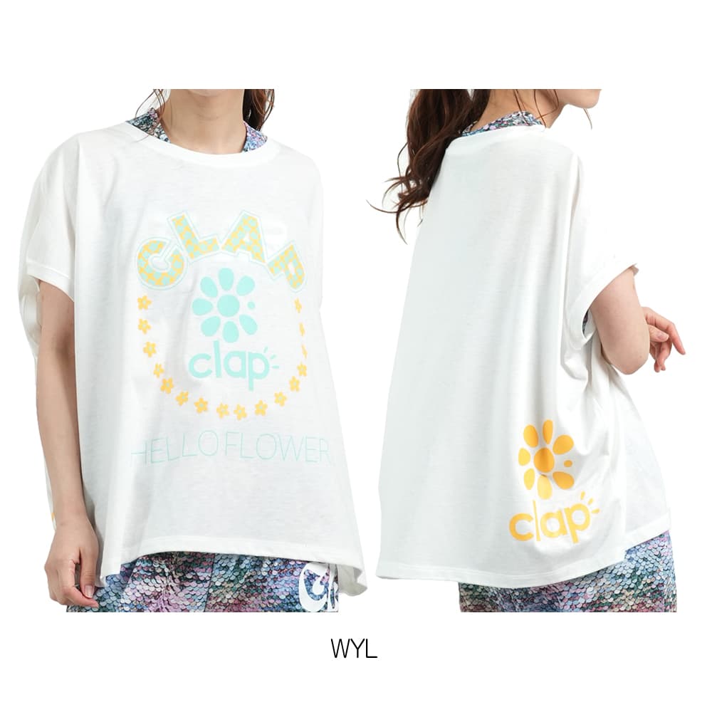 clap（クラップ） クラップフラワー ドルマン レディース Tシャツ 半袖