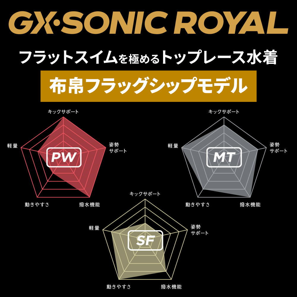 GX・SONIC ミズノ 競泳水着 メンズ GX SONIC ROYAL PW WA承認モデル