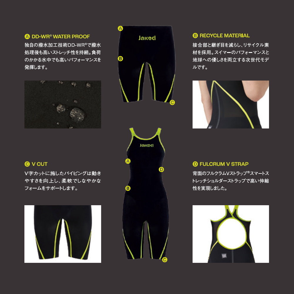 Jaked ジャケッド 競泳水着 メンズ WA承認 J-EKO ジェイエコ