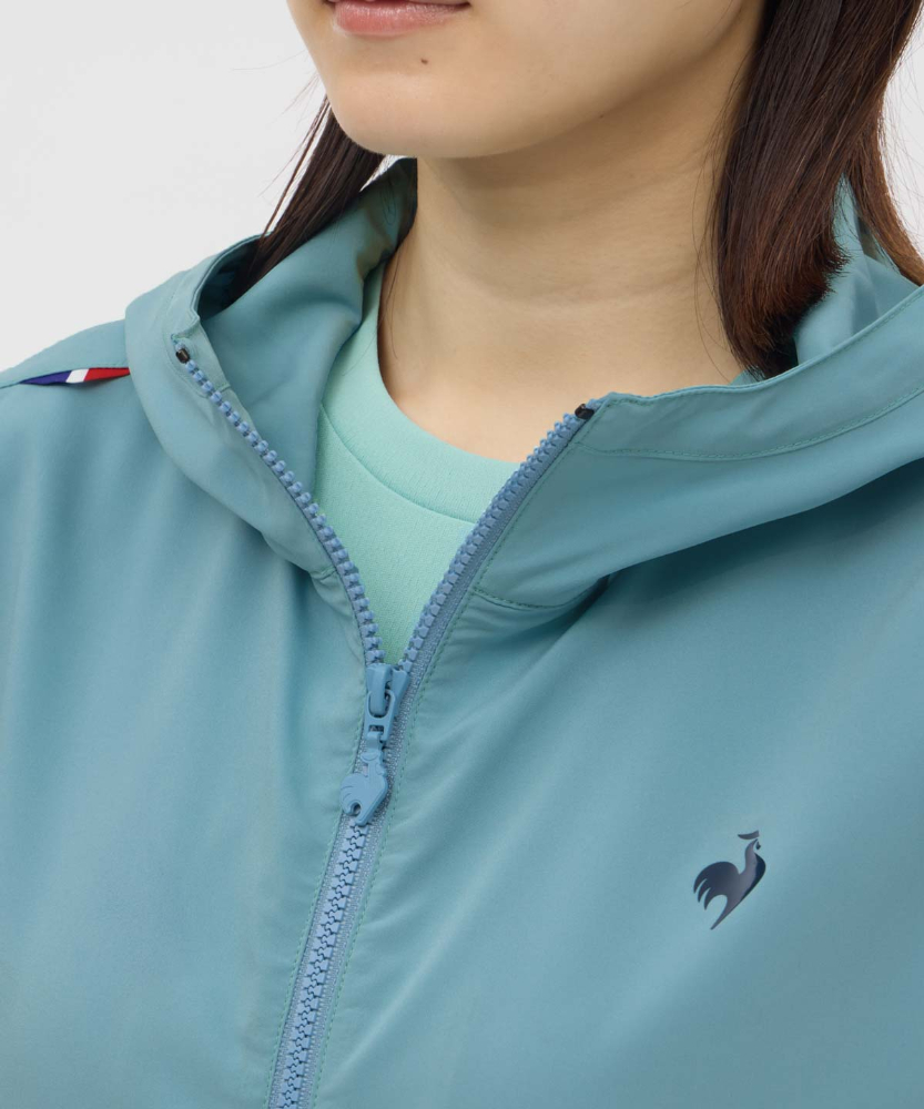 ☆未使用☆le coq　sport　QS-5519 ブルー ジャージジャケットO ルコックスポルティフ le coq sportif 接触冷感ストレッチスタンド