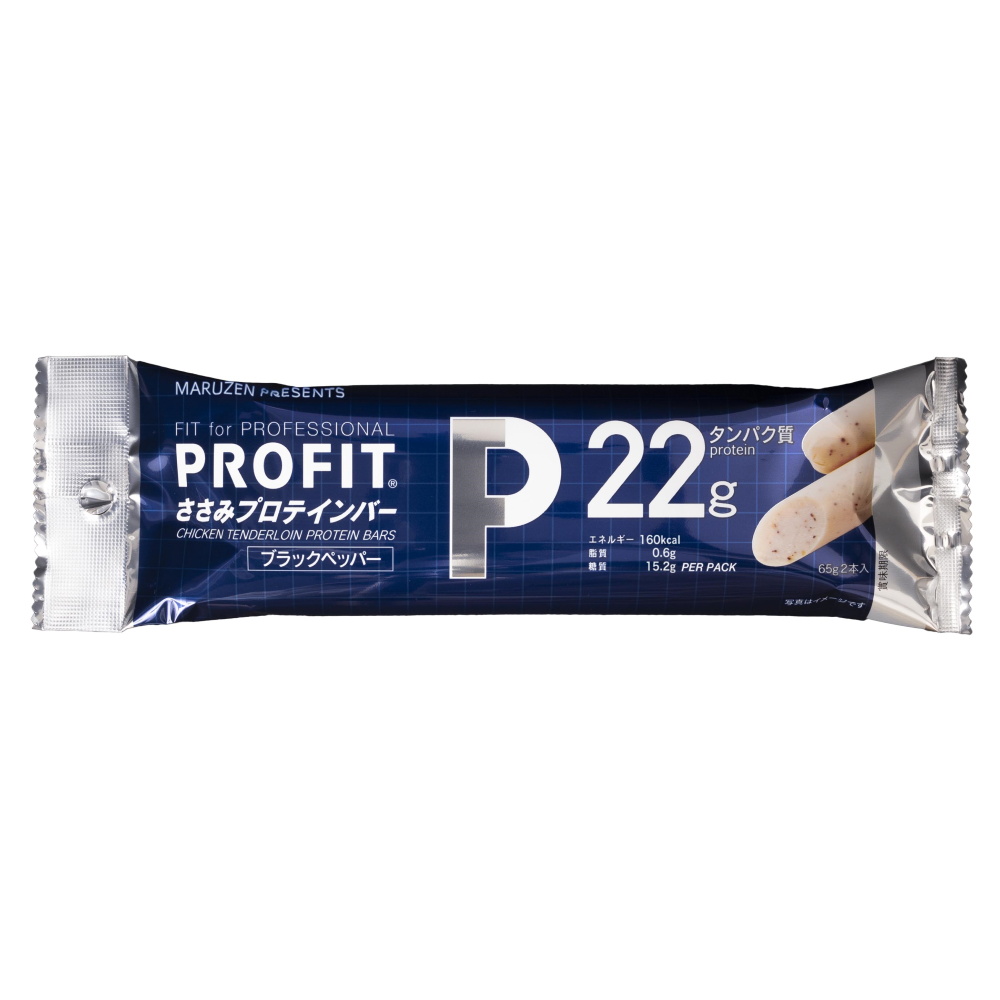 丸善 PROFIT プロフィット ささみプロテインバー ブラックペッパー 2本