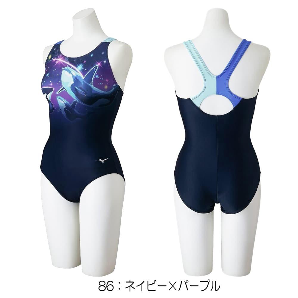 ミズノ MIZUNO フィットネス水着 レディース Stroke ONEワンピース パッド付き 2026年春夏モデル N2JAD305_1
