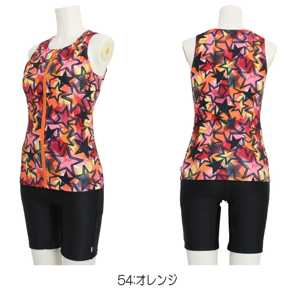レディース フィットネス水着 セパレート ／フルジップ mizuno