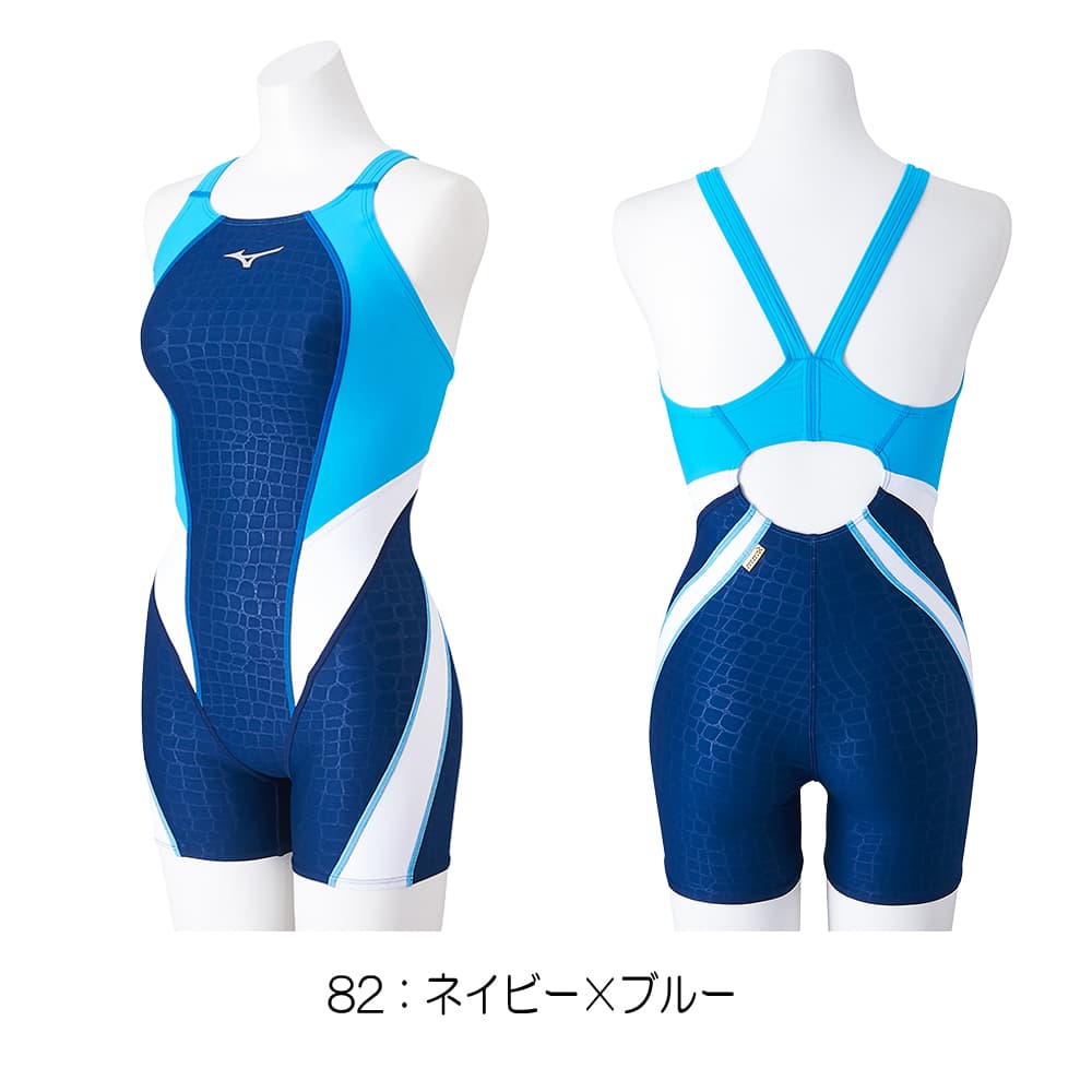ミズノ MIZUNO 競泳水着 レディース 練習用 エクサースーツ ミディアムハーフスーツ EXER SUITS U-Fit 競泳練習水着 2024年春夏モデル N2MGB263 | MIZUNO | 01