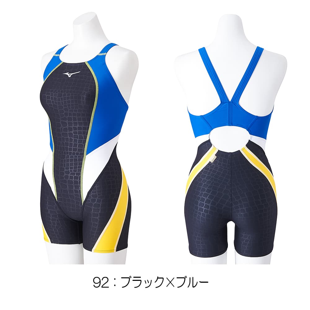 ミズノ MIZUNO 競泳水着 レディース 練習用 エクサースーツ ミディアムハーフスーツ EXER SUITS U-Fit 競泳練習水着 2024年春夏モデル N2MGB263 | MIZUNO | 02