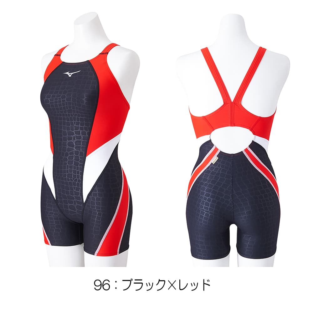 ミズノ MIZUNO 競泳水着 レディース 練習用 エクサースーツ ミディアムハーフスーツ EXER SUITS U-Fit 競泳練習水着 2024年春夏モデル N2MGB263 | MIZUNO | 03