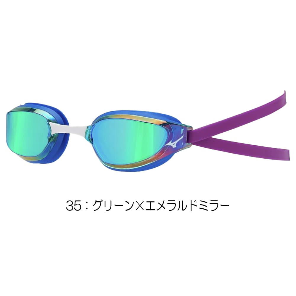 MIZUNO（ミズノ） 水泳 レーシングゴーグル クッションカーブレンズ