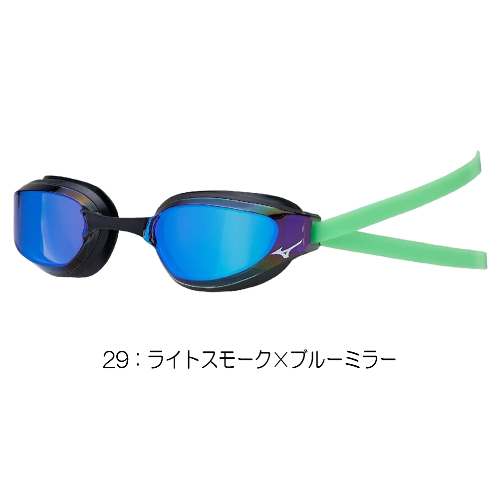 新品未使用 VOLCOM ゴーグル ブルーミラーレンズ MIZUNO（ミズノ） 水泳 レーシングゴーグル ミラーレンズ 限定カラー
