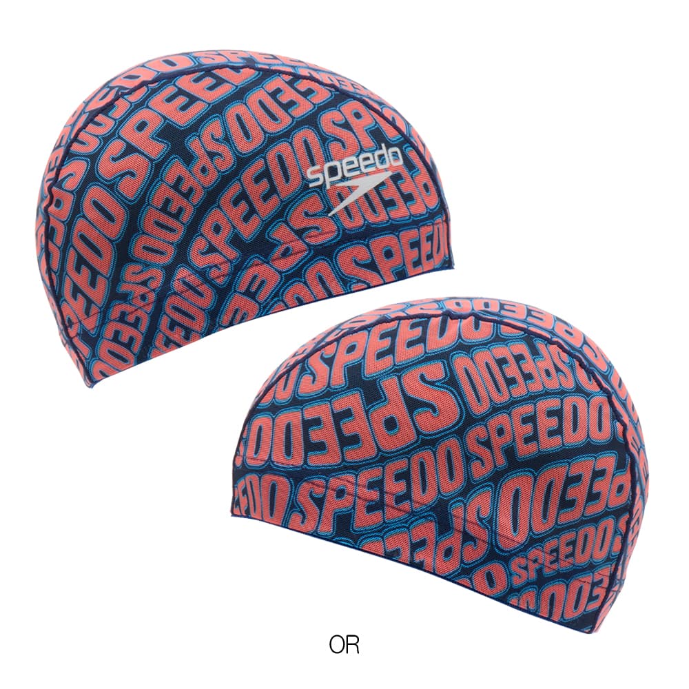 speedo（スピード） 水泳 ウェーブロゴメッシュキャップ スイム