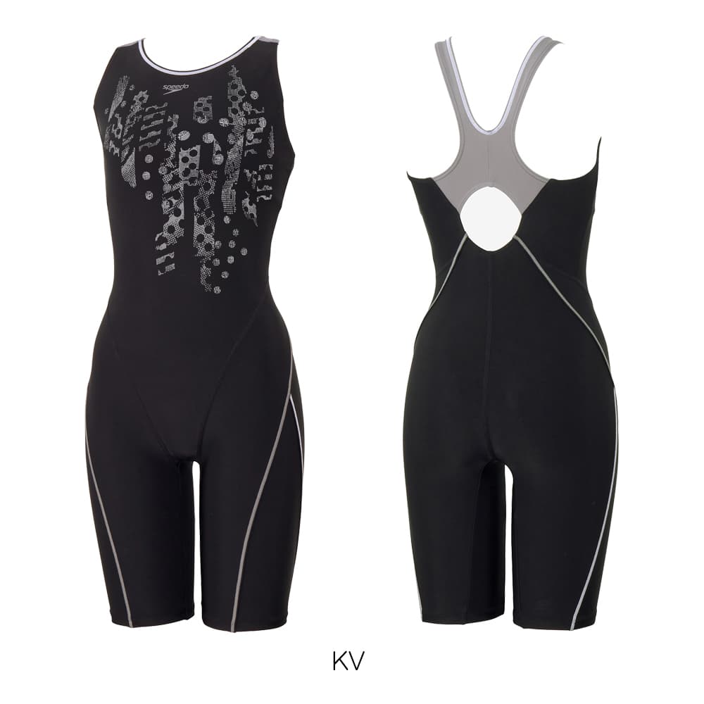 値下げ 送料無料 speedo スピード レディース フィットネス水着 SFW12563 M L O 返品交換不可 クラッシュドットルースンニースキン 水着 オールインワン カップ付き Loosen ゆったり 競泳水着 練習用 スイムスーツ 水泳 撥水 UVカット speedo（スピード） フィットネス水着 レディース クラッシュドット