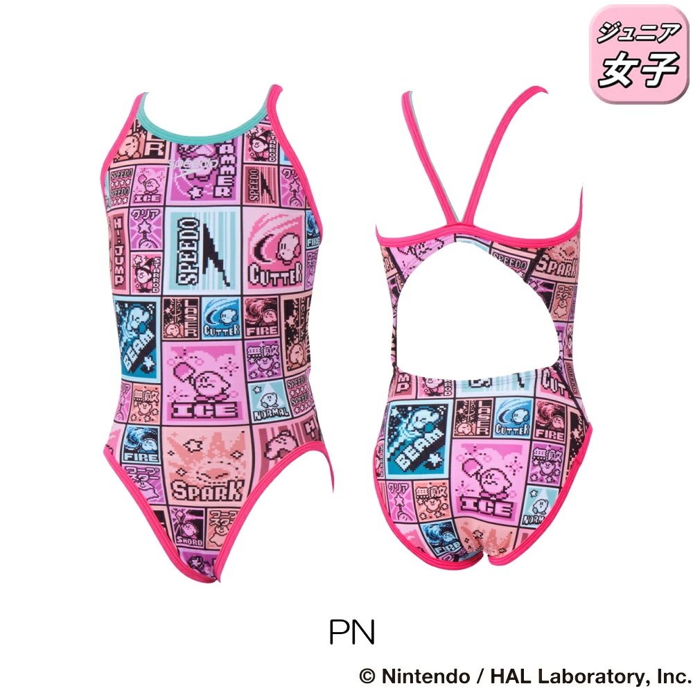Speedo ピンク 高速水着 speedo（スピード） 競泳水着 練習用水着 ジュニア女子 カービィドット