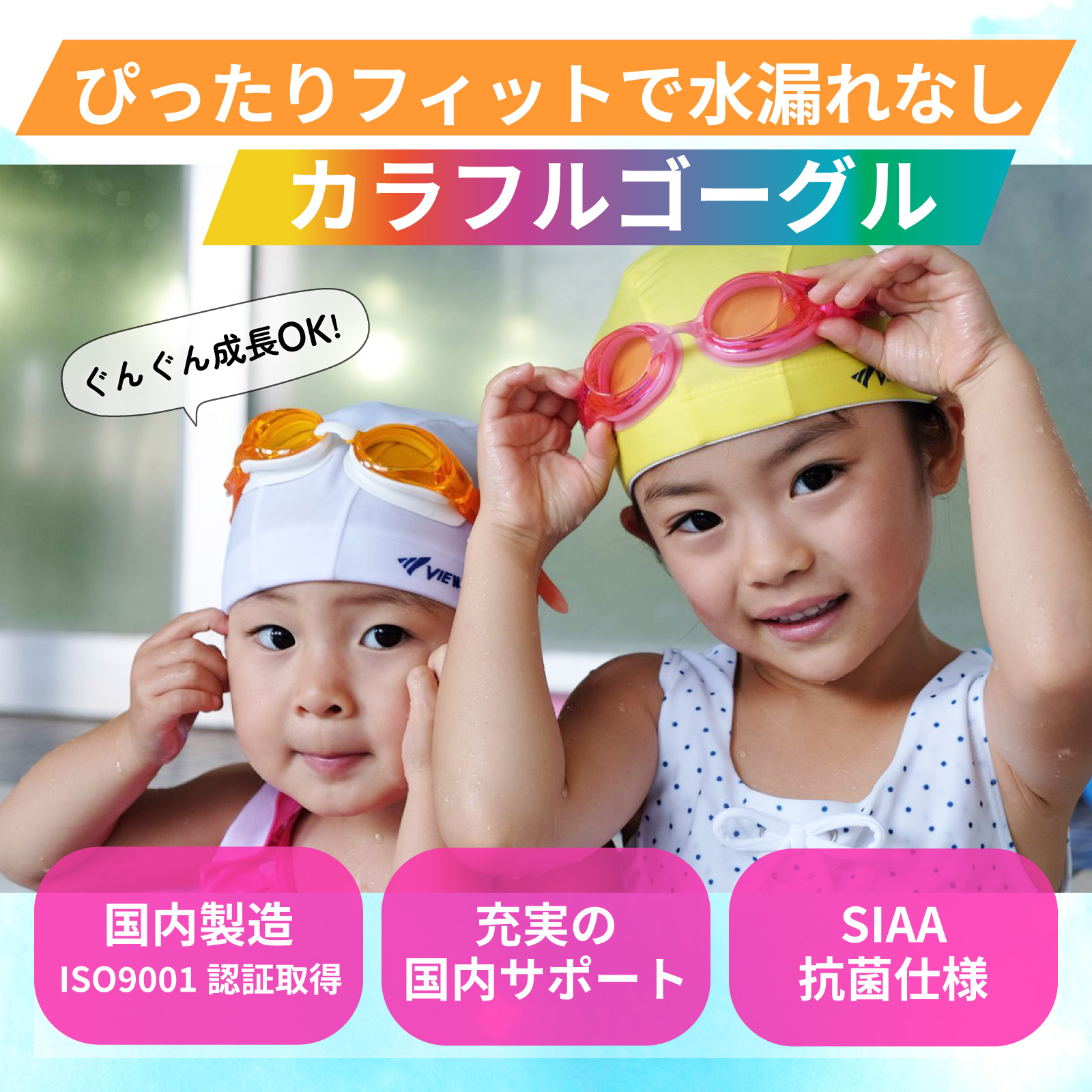 Tabata（タバタ） VIEW ビュー スイミングゴーグル 水泳 クッション