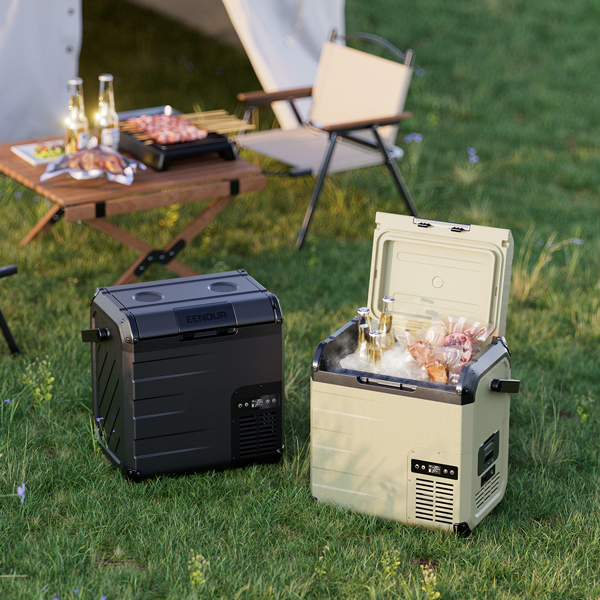 EENOUR 車載冷蔵庫 ポータブル冷蔵庫 18L バッテリーセット 小型冷凍庫 バッテリー付き 急速冷却 一人暮らし 防災グッズ 車中泊 車載用 爆買 D18