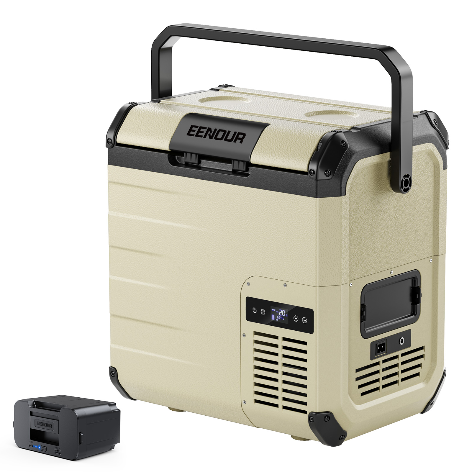 【今月最大★超ポイント＋1,500円オフCP！】 車載冷蔵庫 ポータブル冷蔵庫 EENOUR D18 18L バッテリーセット バッテリー付き -20℃〜10℃ 急速冷却 防災グッズ | EENOUR | 01