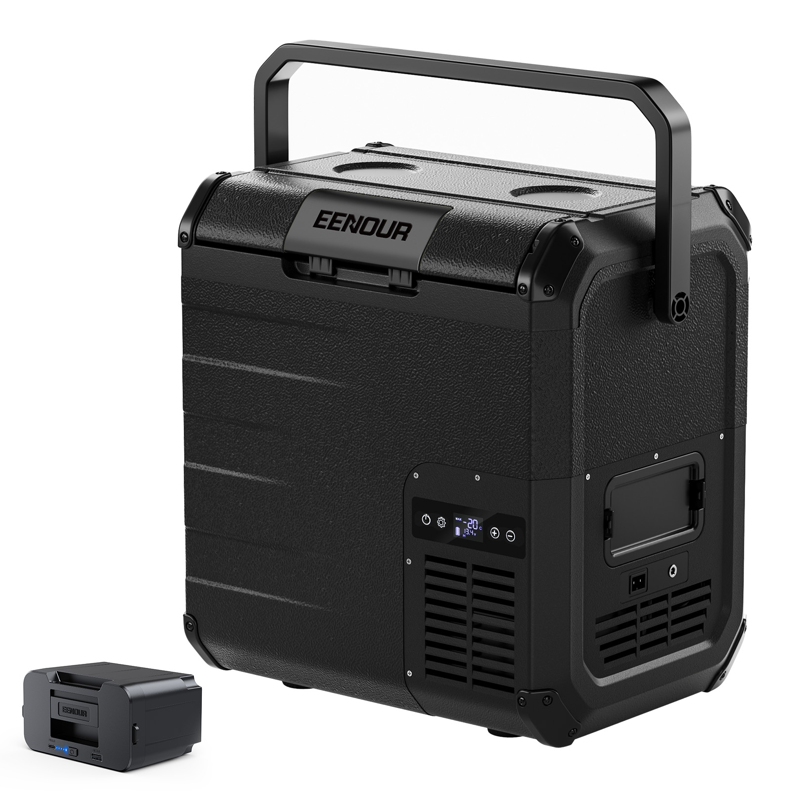 【今月最大★超ポイント＋1,500円オフCP！】 車載冷蔵庫 ポータブル冷蔵庫 EENOUR D18 18L バッテリーセット バッテリー付き -20℃〜10℃ 急速冷却 防災グッズ | EENOUR | 02