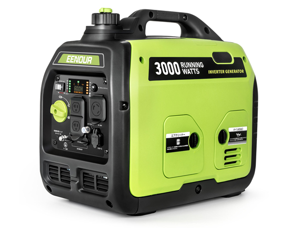 EENOUR インバーター発電機 発電機 3.0kVA 小型 超軽量 エンジン発電機 超低騒音型標識 自家発電機 家庭用 ガソリン 防災グッズ DK3000iS