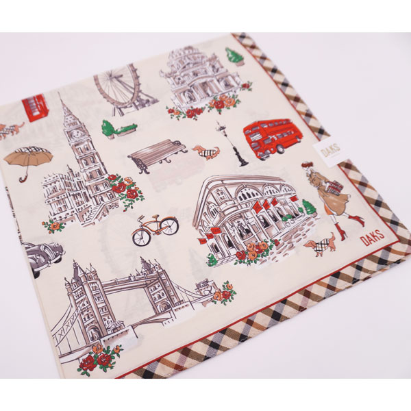 ダックスハンカチ レディース 大判 58×58cm 日本製 ビジネス 学生