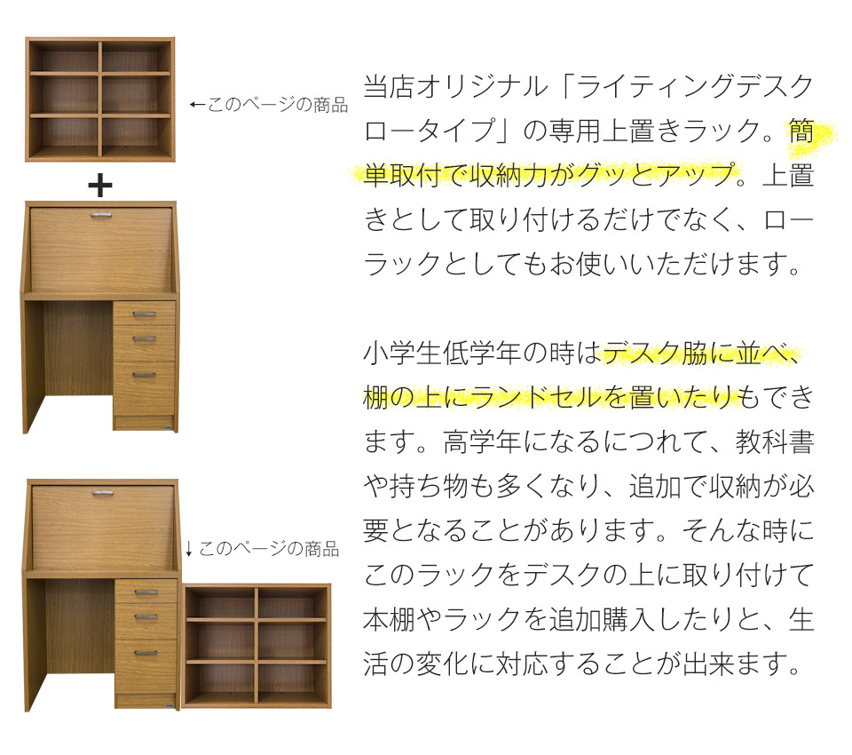ライティングデスク 学習机 折りたたみ ライティングデスクロータイプ