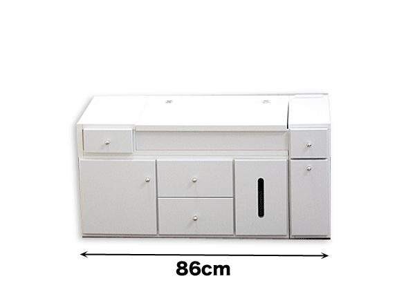 ドレッサー 伸縮式 デスクになる2WAY 鏡台 日本製 完成品 : 収納家具の