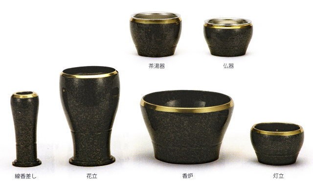 仏具セット いのり ワイン 6具足 3.0寸 真鍮製 おしゃれ モダン 