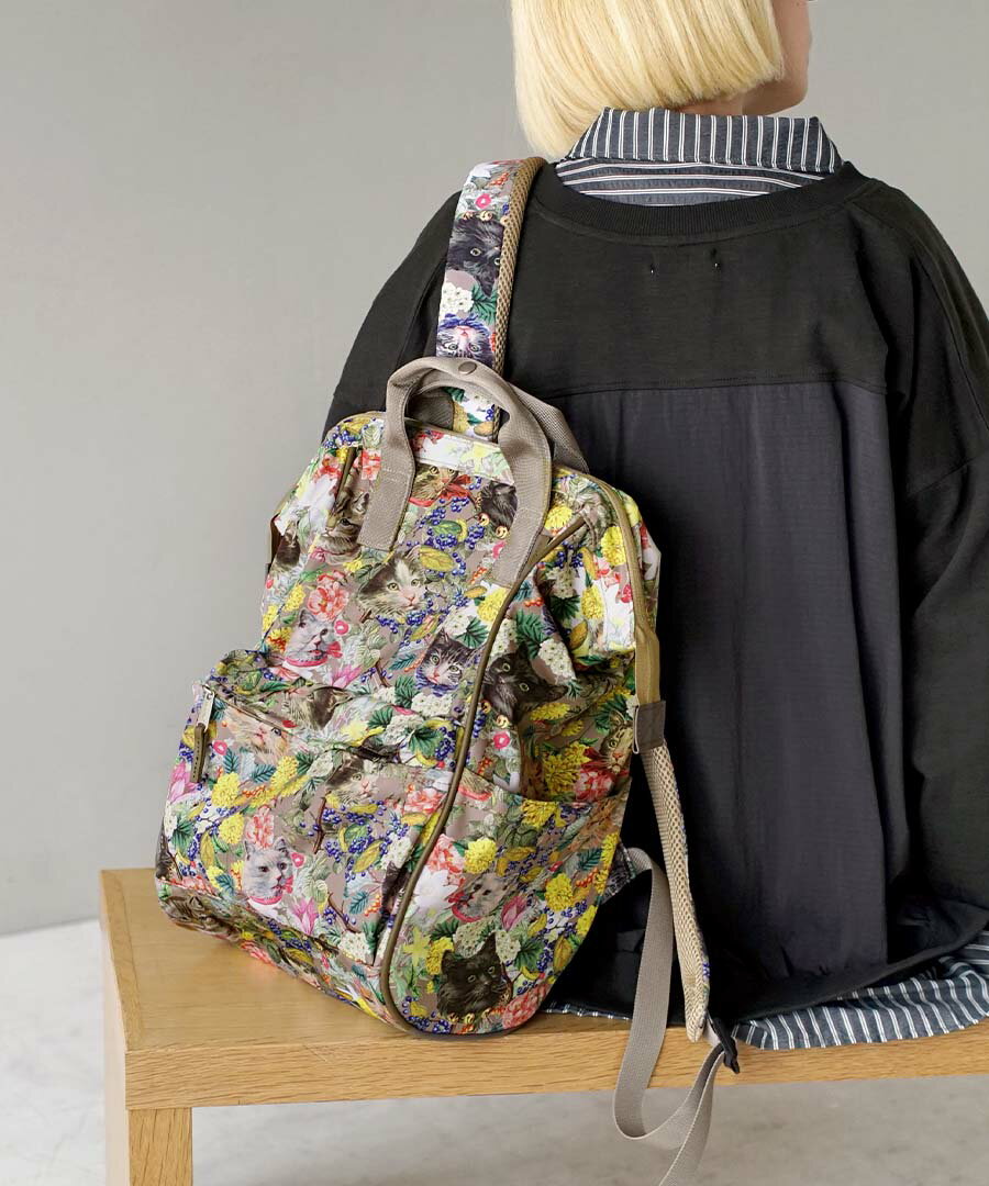 リュック レディース 鞄 バッグ 猫 anello アネロ ボタニカル 