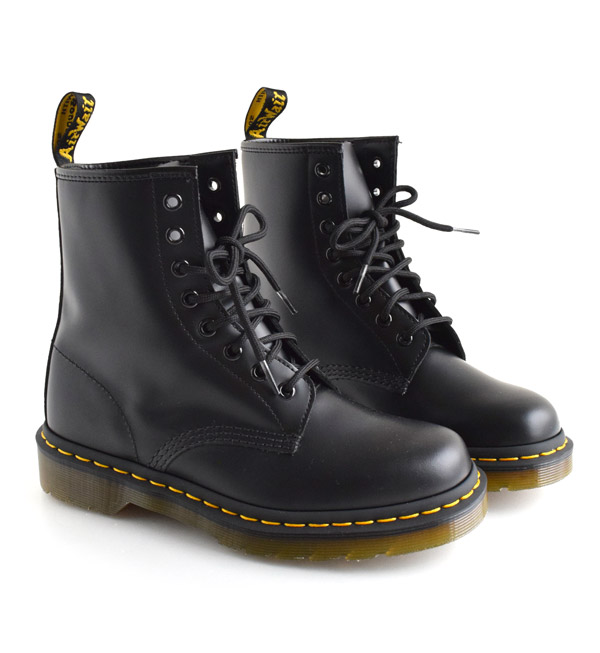 ブーツ レディース 靴 くつ シューズ 8ホール ドクターマーチン ブラックスムース レースアップ レザー Dr.Martens ドクターマーチン  CORE 1460 8EYE BOOT