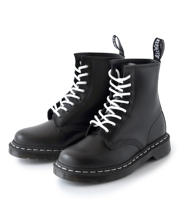 ブーツ レディース 秋 8ホール ドクターマーチン 8EYE 靴 厚底 レザー 24758001  Dr.Martens ドクターマーチン CORE 1460 8EYE BOOT ホワイトステッチ｜e-zakkamania｜02