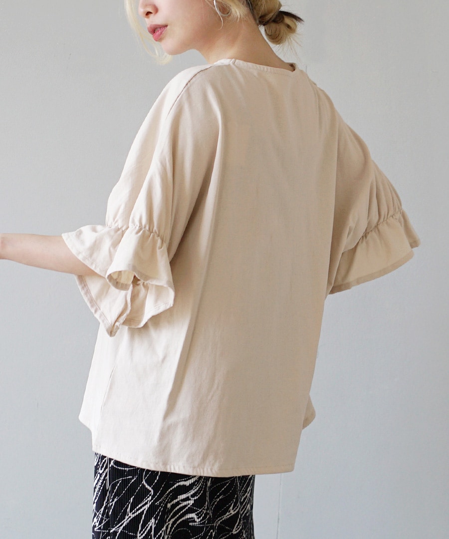 カットソー Tシャツ レディース 五分袖 丸首 綿100％ 大きいサイズ ゆったり 体型カバー 夏 ...