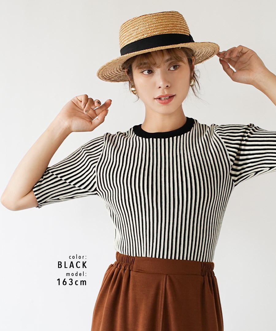 e-zakkamania stores ニット レディース トップス 半袖 五分袖  