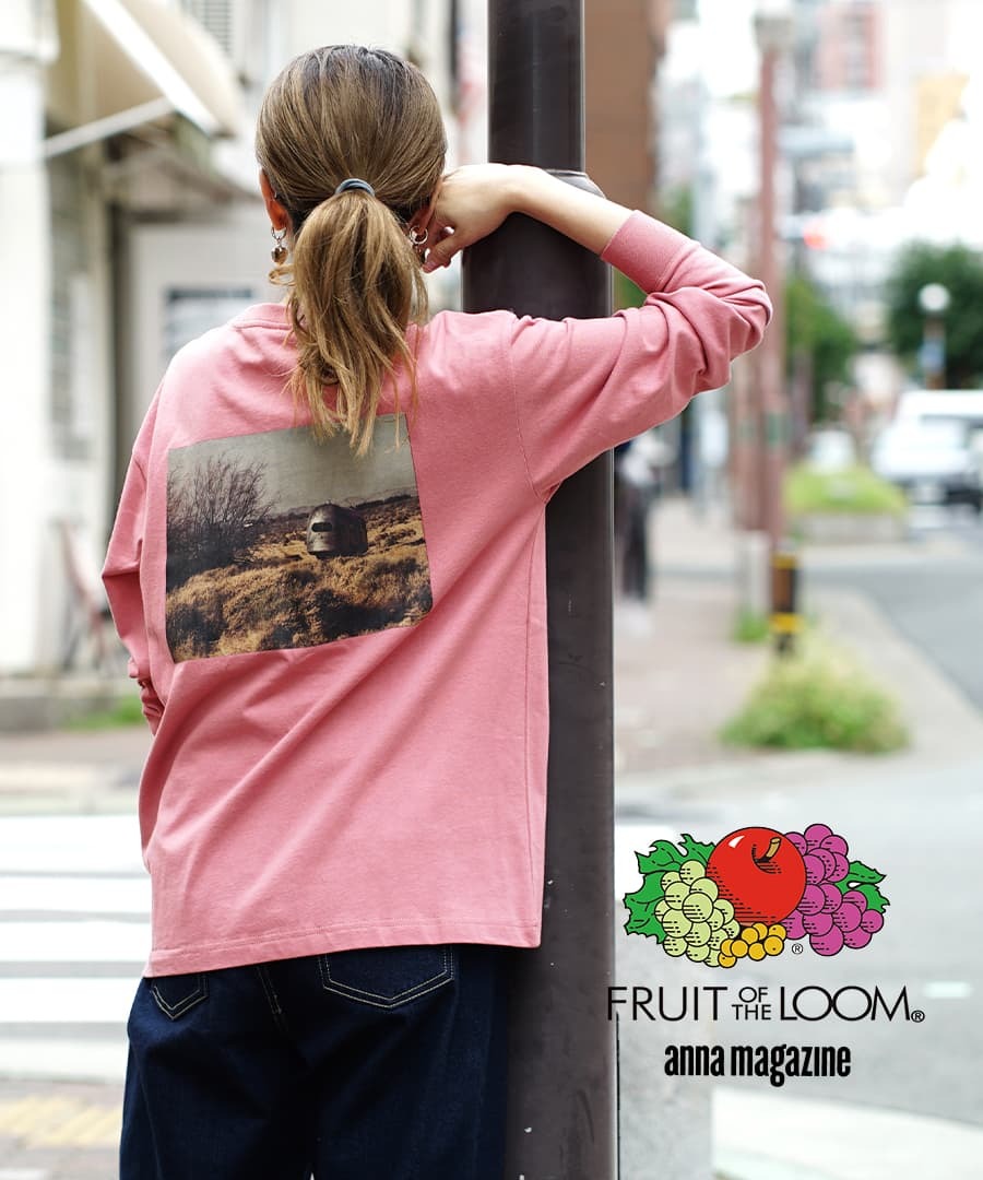 FRUITS フルーツプリントニットトップス／カラフルY2Kロングスリーブ FRUITS フルーツプリントニットトップス／カラフルY2Kロングスリーブ