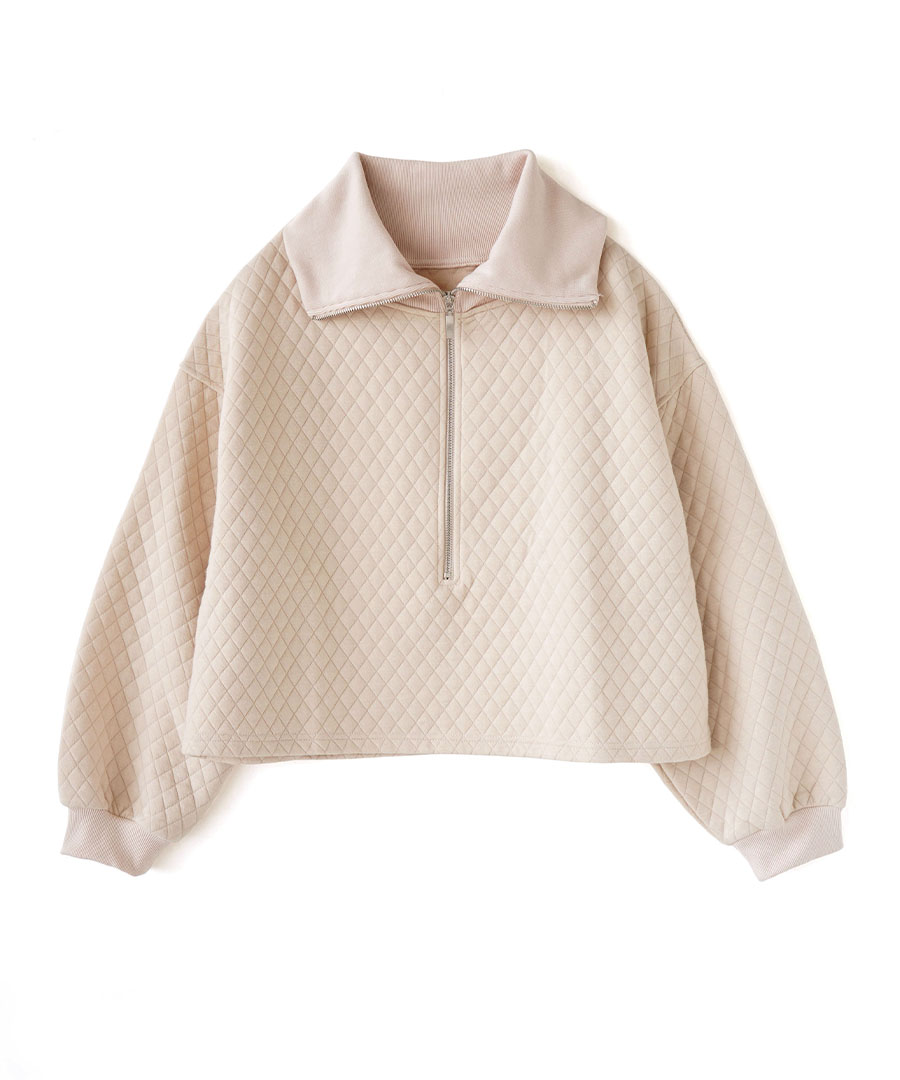 スウェット レディース 秋 秋服 トップス トレーナー 長袖 ハイネック Vネック キルティング ハ...