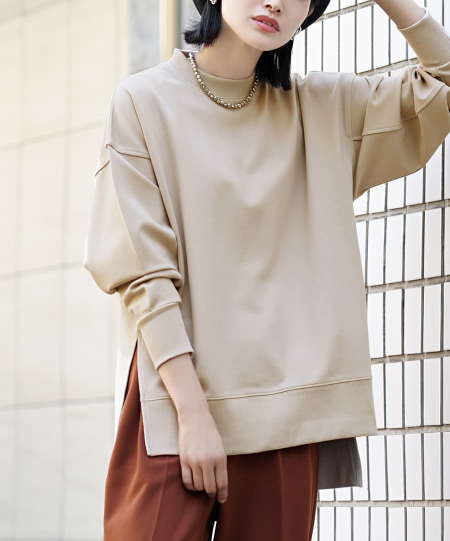 トップス 春服 レディース きれいめ 長袖 ダンボールニット 春服 春服 ダンボールニット サイドスリットプルオーバー イーザッカマニアストアーズ 通販 Paypayモール