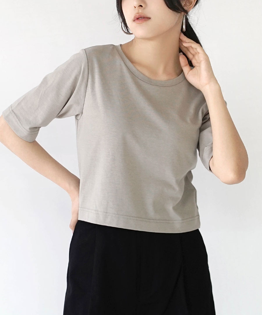 Tシャツ カットソー レディース トップス 半袖 カップ付き ショート丈 クロップド丈 zootie URBAN PLUS カップ付きミニTシャツ